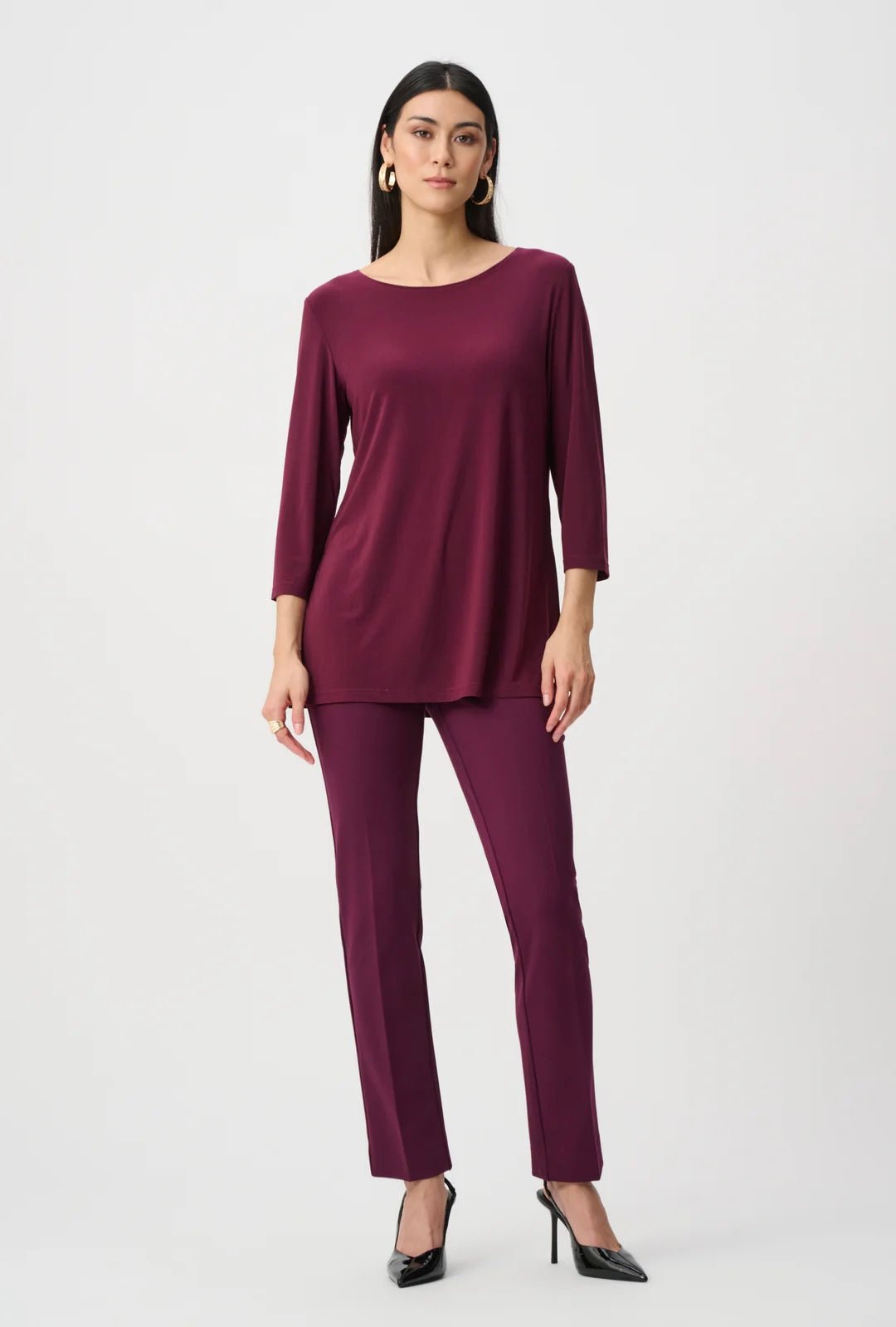 Joseph Ribkoff Heavy Knit Straight Pull-On Pants - OLIVIA'S