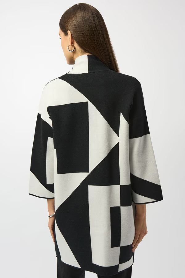 Abstract Long-Sleeve Cardigan