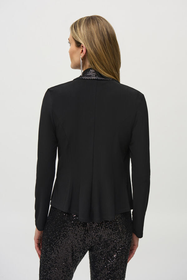 Sequin Shawl Collar Blazer