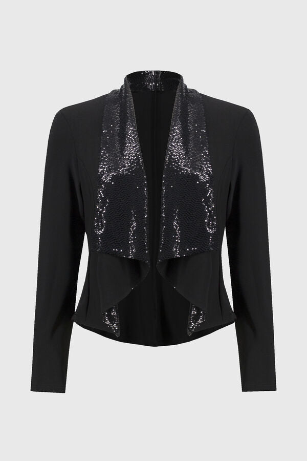 Sequin Shawl Collar Blazer