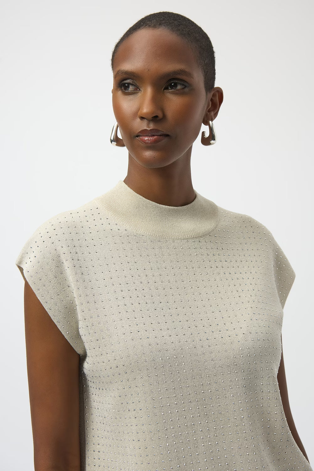 High Neck Sleeveless Pullover
