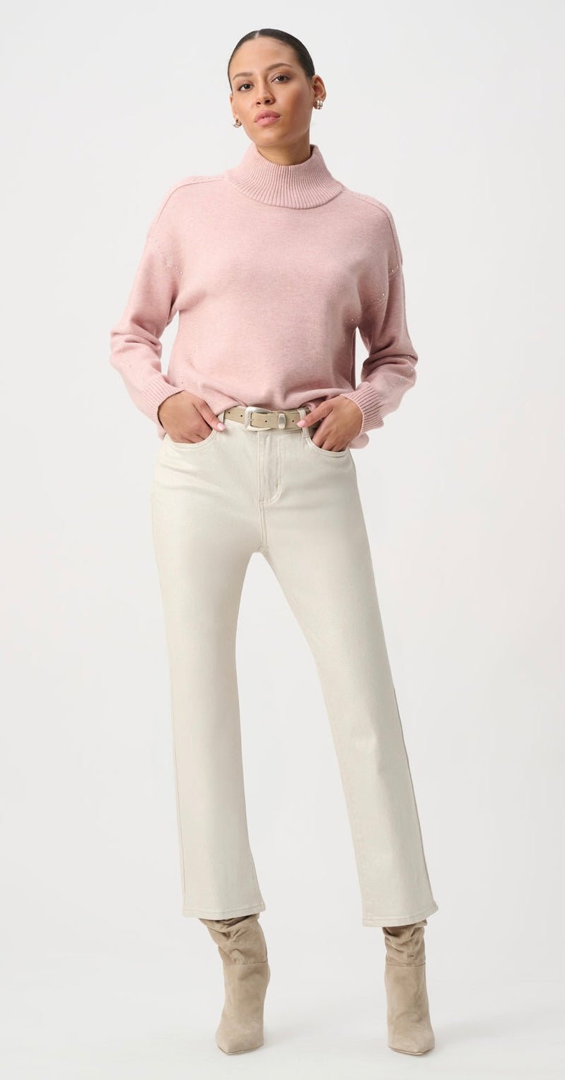 Joseph Ribkoff Women's Jewel Embellished Turtleneck Pullover Style - OLIVIA'S