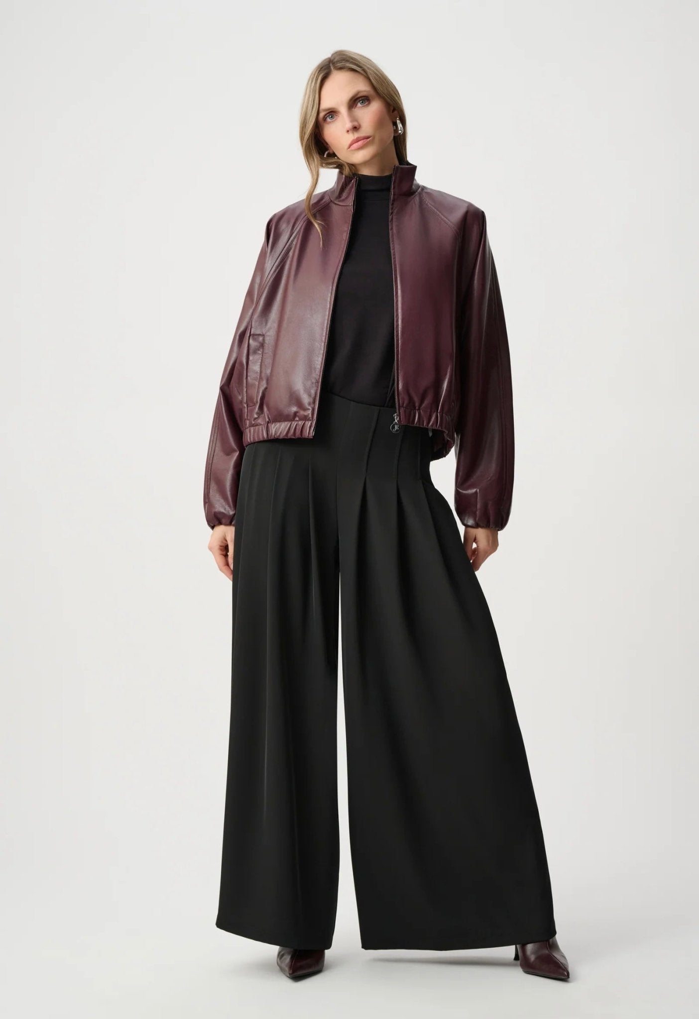 Joseph Ribkoff Women's Mock-Neck Bomber Jacket - OLIVIA'S