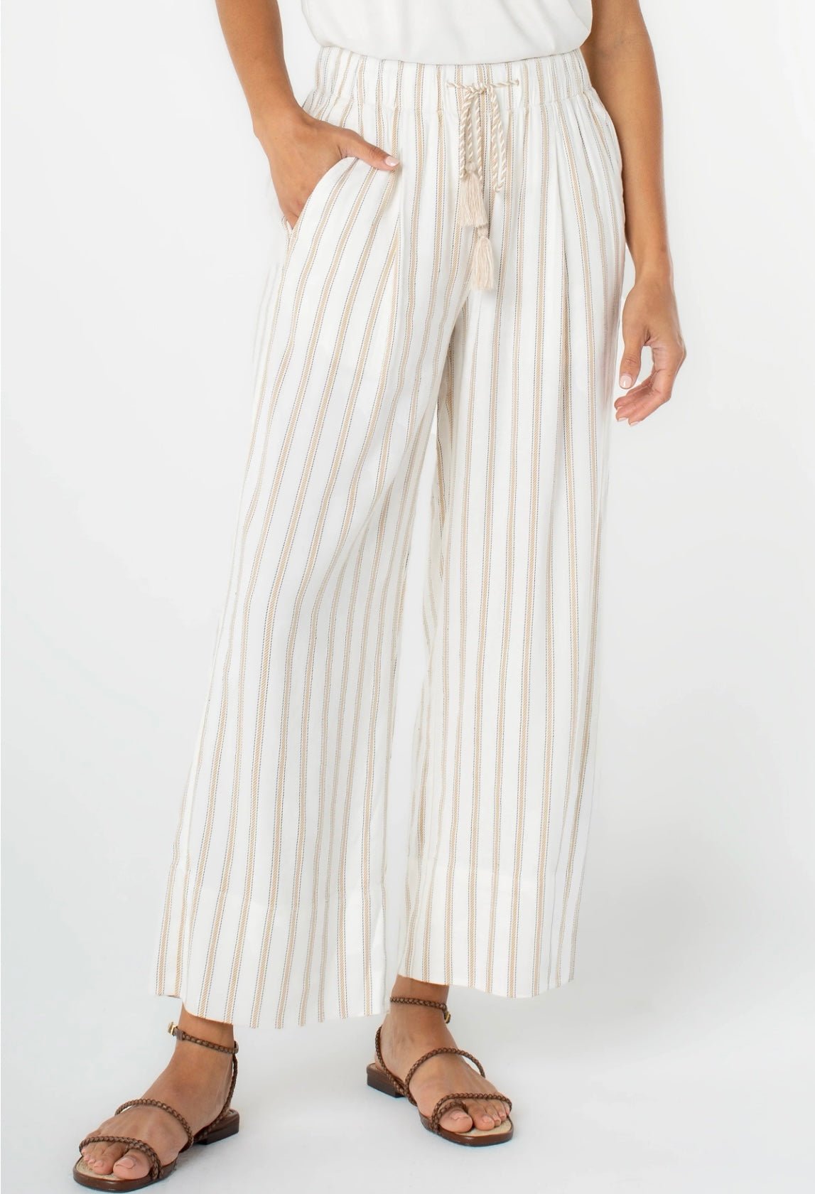 Liverpool Pull-On Wide Leg Crop Trouser - OLIVIA'S