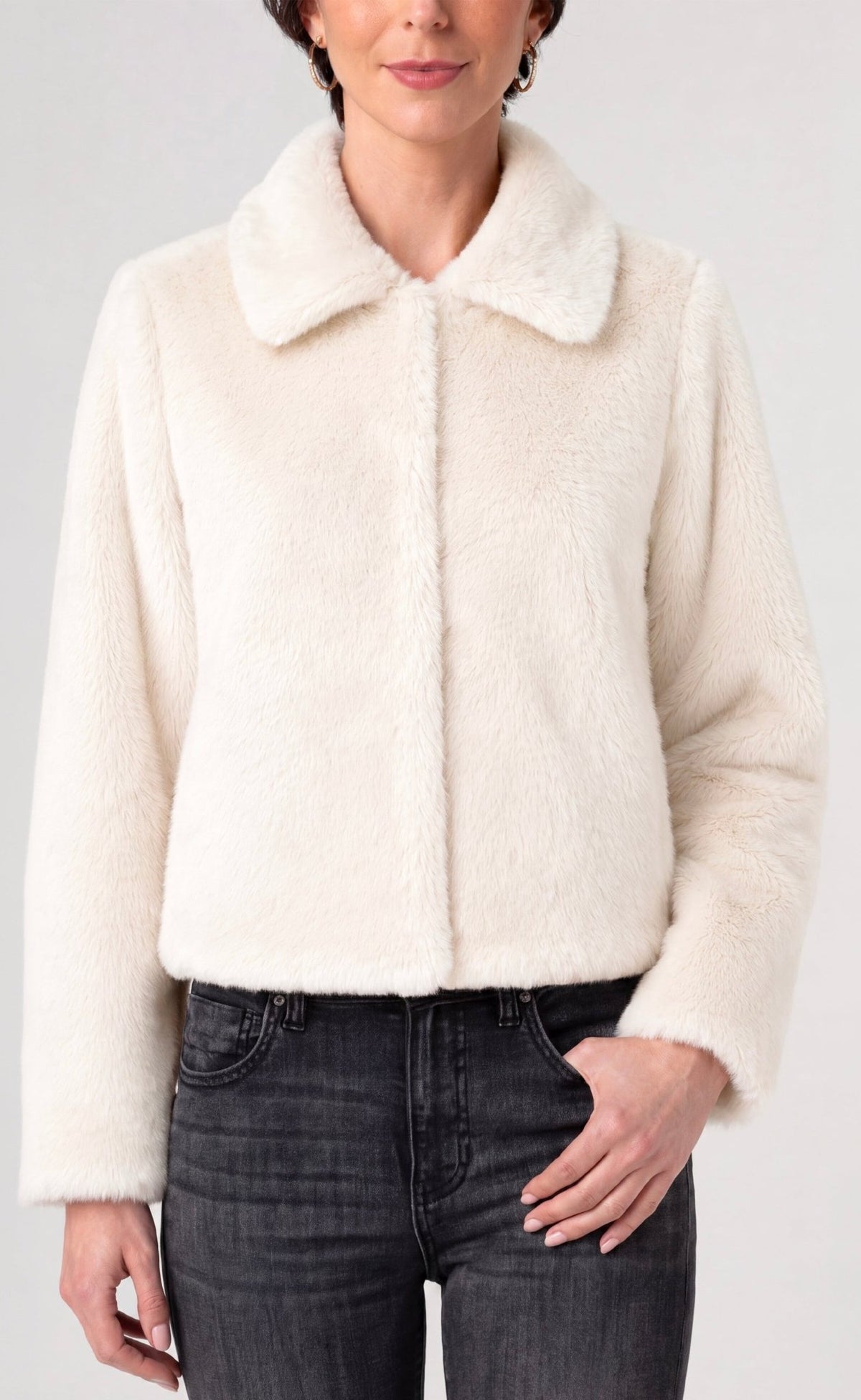 Liverpool Women's Collared Faux Fur Jacket - OLIVIA'S
