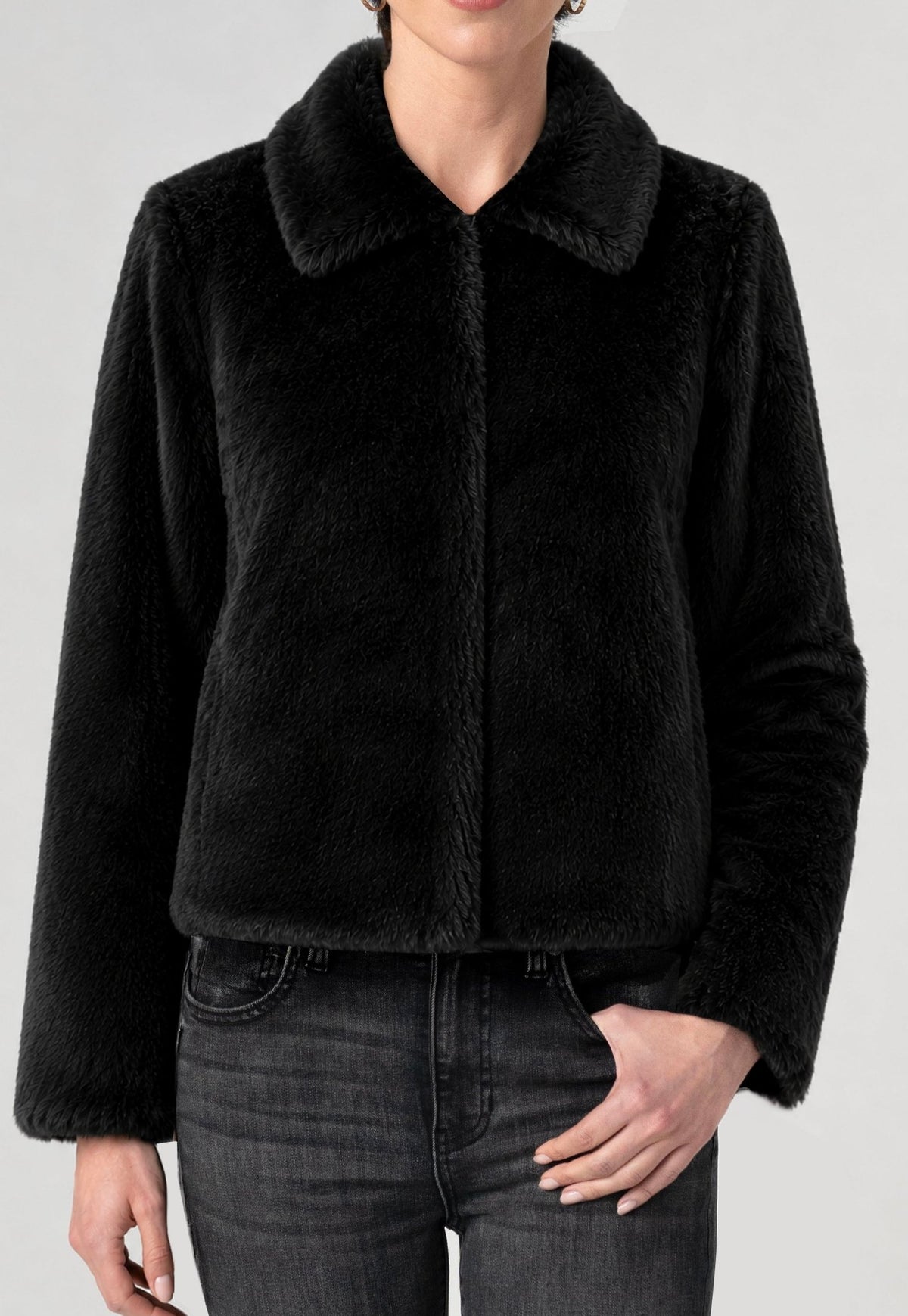 Liverpool Women's Collared Faux Fur Jacket - OLIVIA'S
