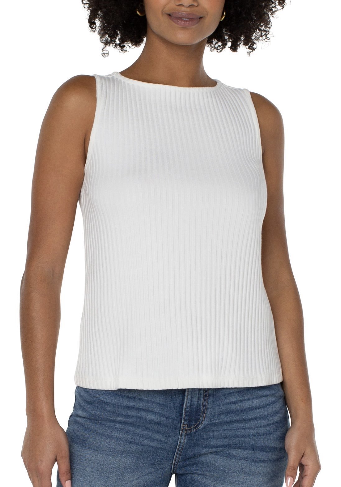 Liverpool Women's Sleeveless High Boatneck Knit Top - OLIVIA'S
