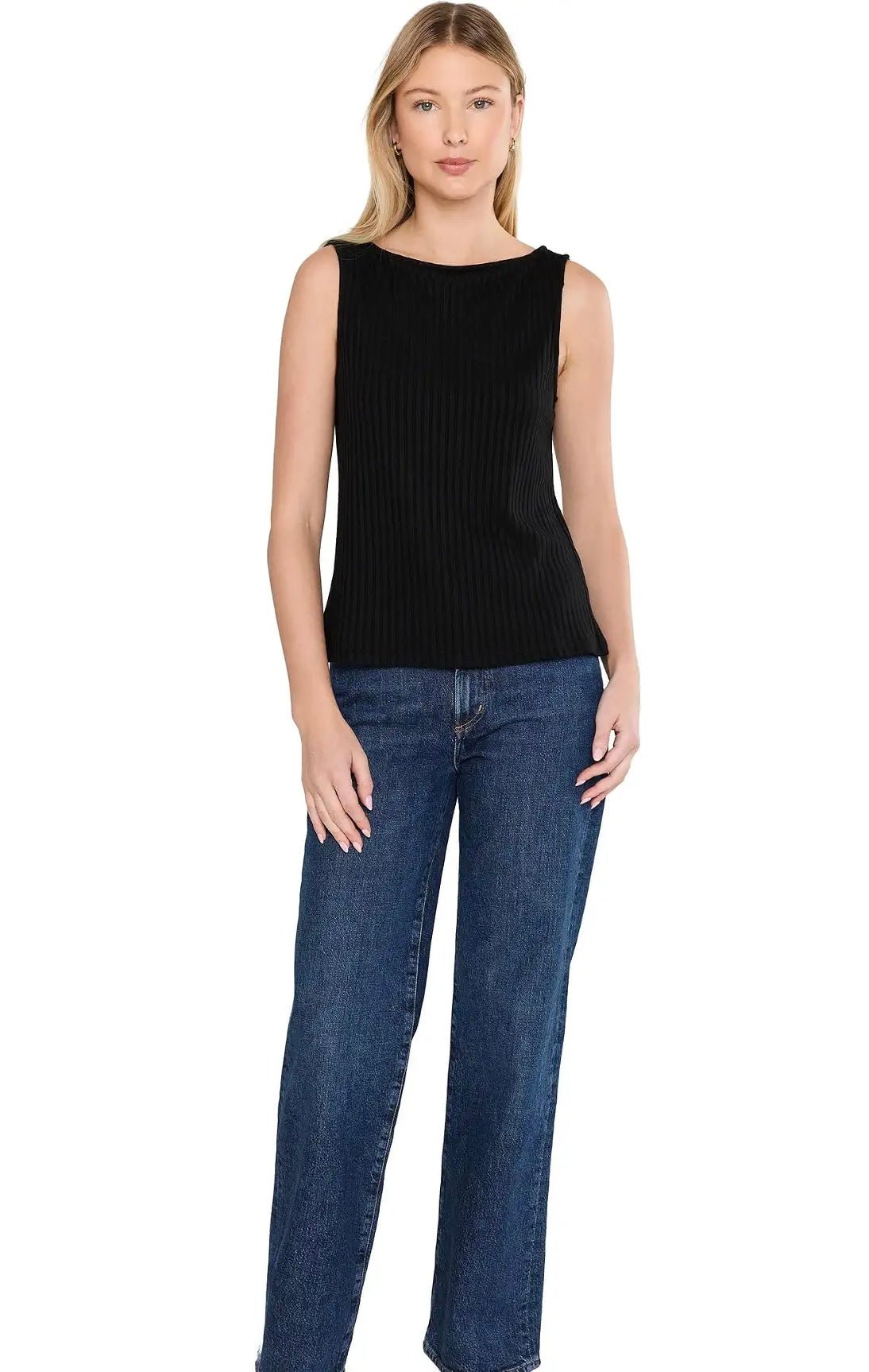 Liverpool Women's Sleeveless High Boatneck Knit Top - OLIVIA'S