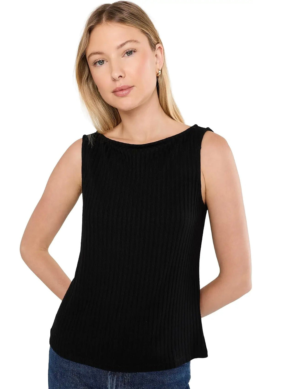 Liverpool Women's Sleeveless High Boatneck Knit Top - OLIVIA'S