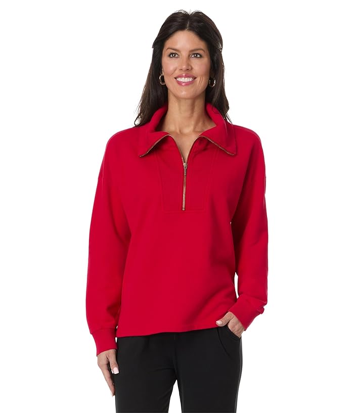 Long Sleeve Half Zip Sweatshirt - OLIVIA'S