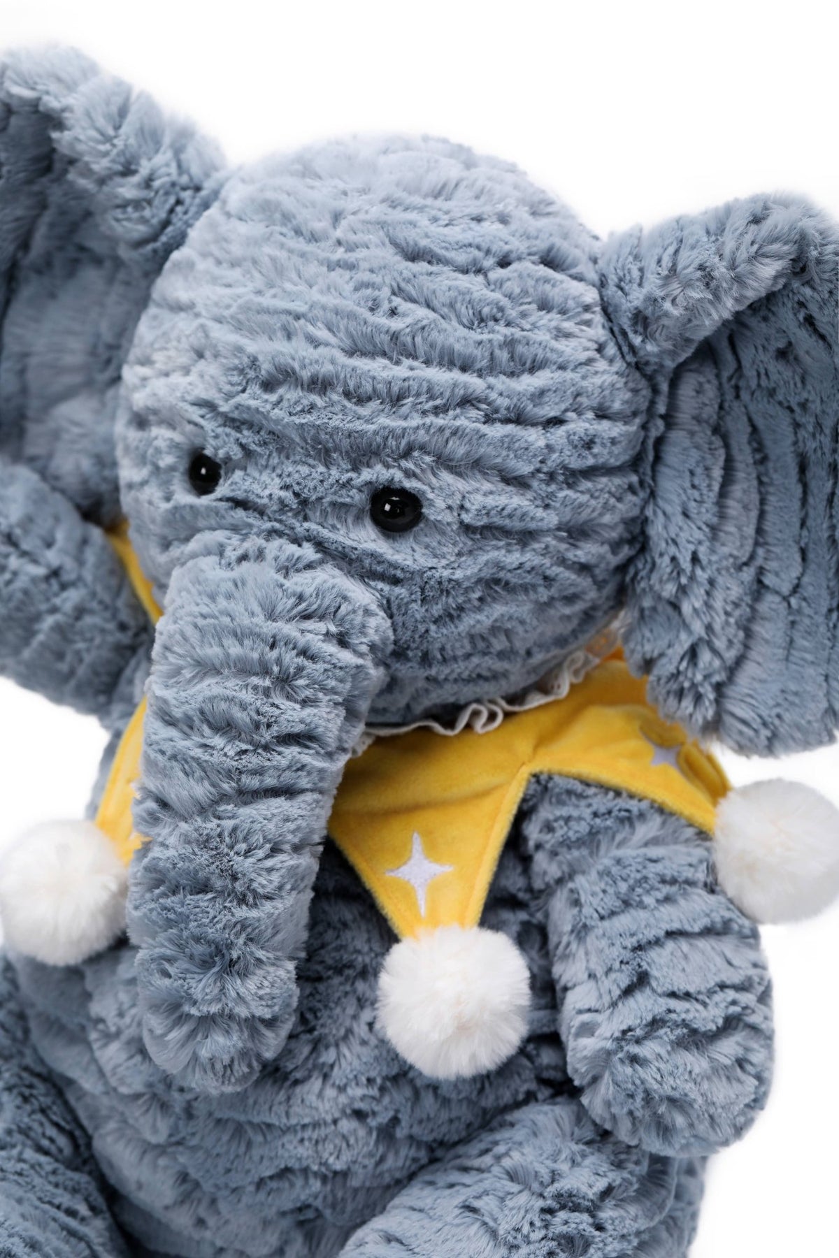 McHugs Starry Denim Elephant Weighted Plush Animal 7" - OLIVIA'S