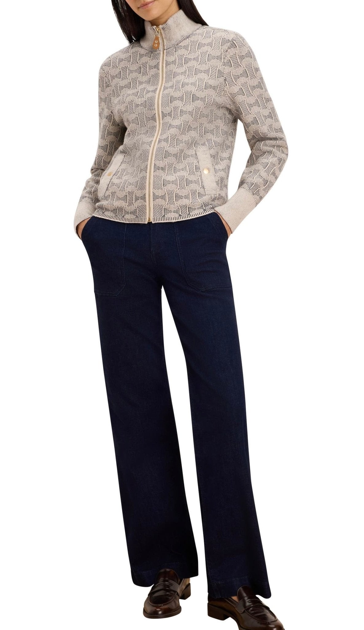 Nic and Zoe Women's Dapper Swirl Knit Jacket - OLIVIA'S