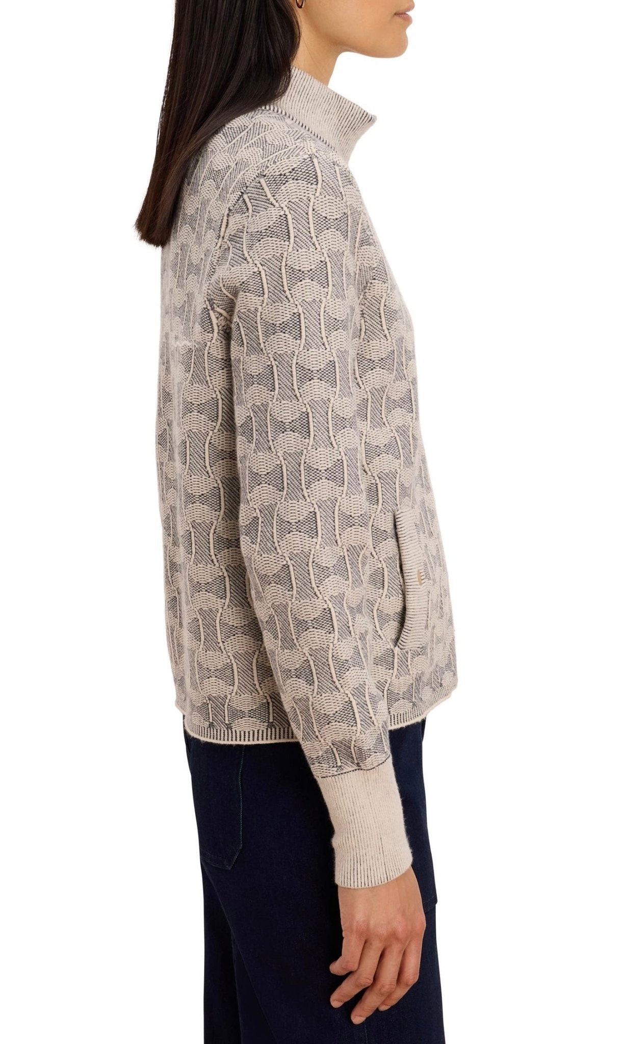 Nic and Zoe Women's Dapper Swirl Knit Jacket - OLIVIA'S