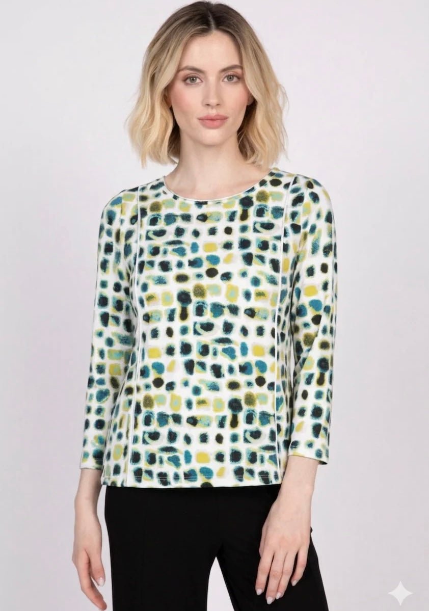 Oliva Women's Essential Knit Dot Layer Tee - OLIVIA'S