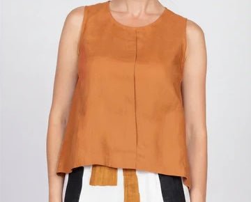 Olivia Women's Flax Linen Solid Tank - OLIVIA'S