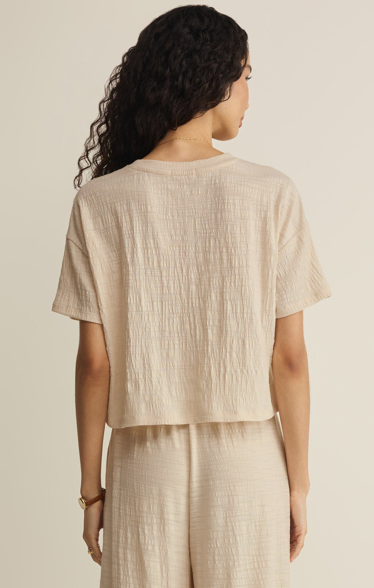 Sway Textured Cropped Tee