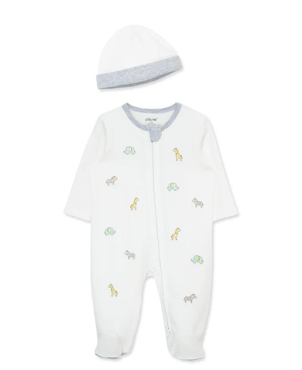 Safari Baby Footie & Hat - OLIVIA'S