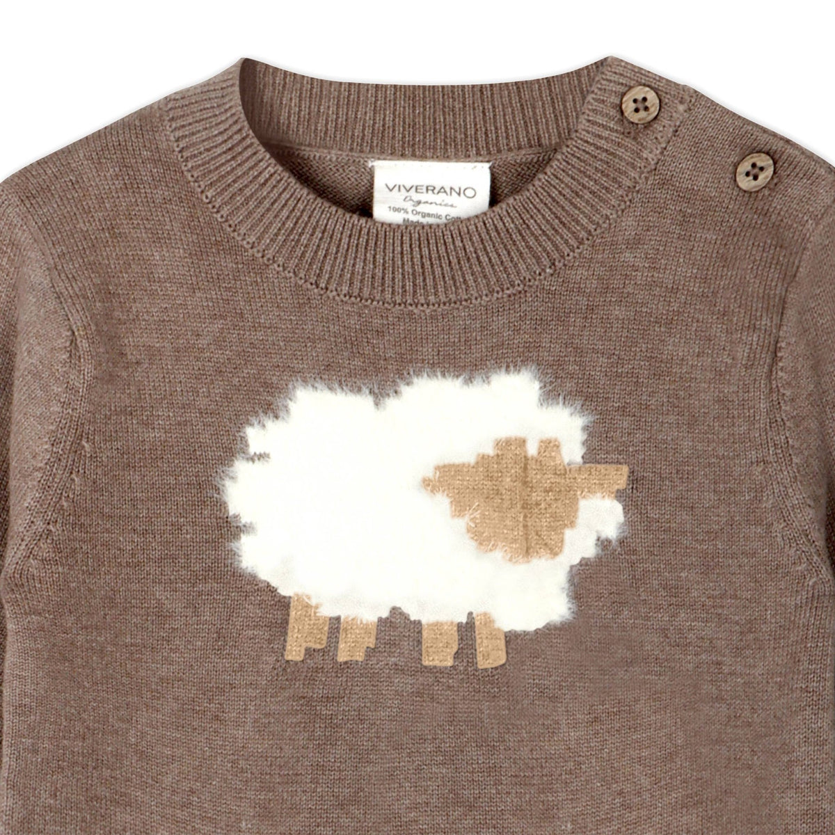 Sheep Jacquard Knit Baby Pullover & Pant SET Organic Cotton - OLIVIA'S