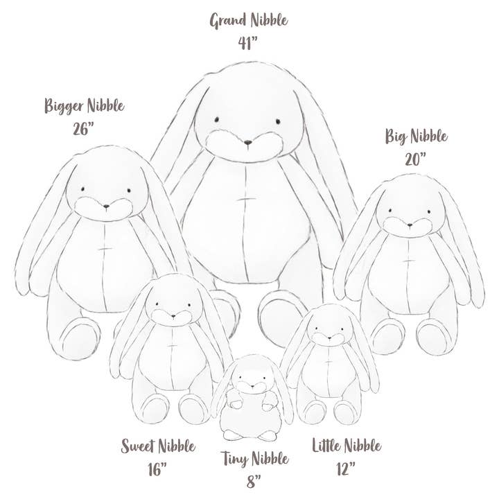 Tiny Nibble 8" Bunny - Cream - OLIVIA'S