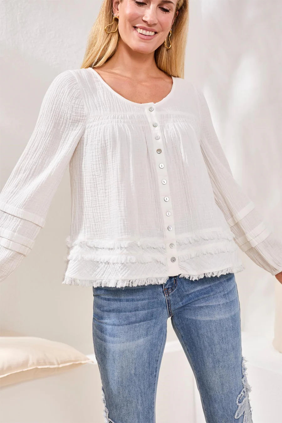 Cotton Gauze Boho Blouse