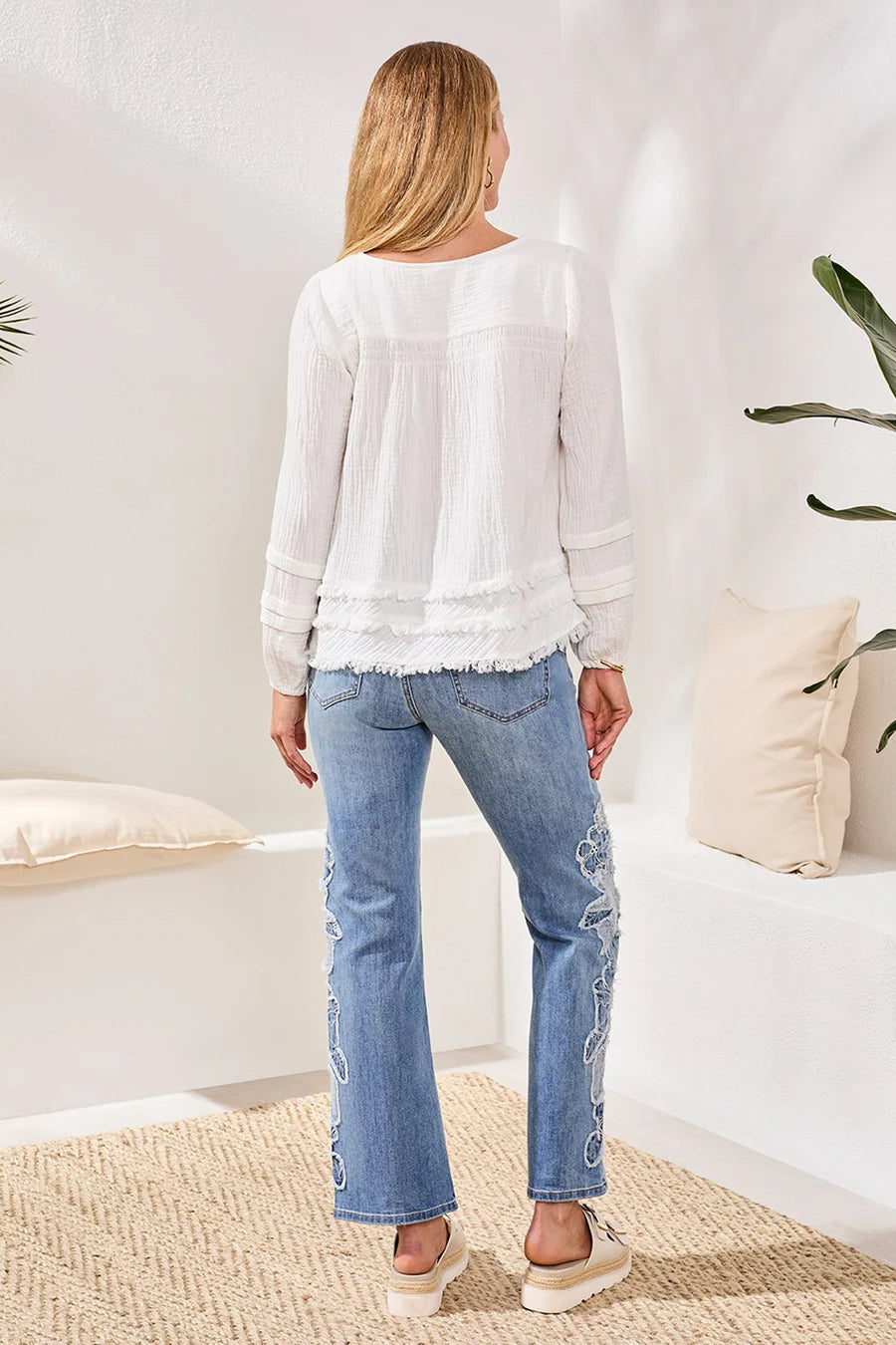 Tribal Cotton Gauze Boho Blouse