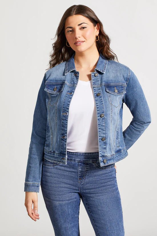 Tribal Classic Comfort Stretch Denim Jacket - OLIVIA'S