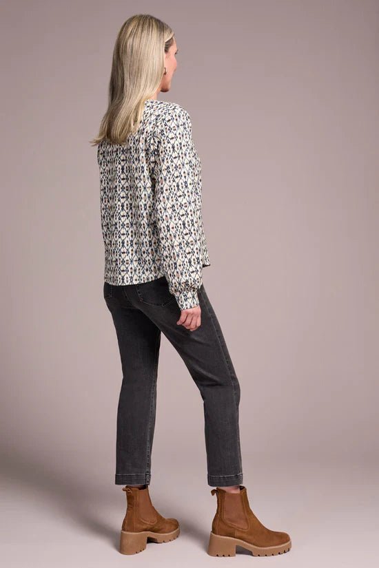 Tribal Crew Neck Knit Top - OLIVIA'S