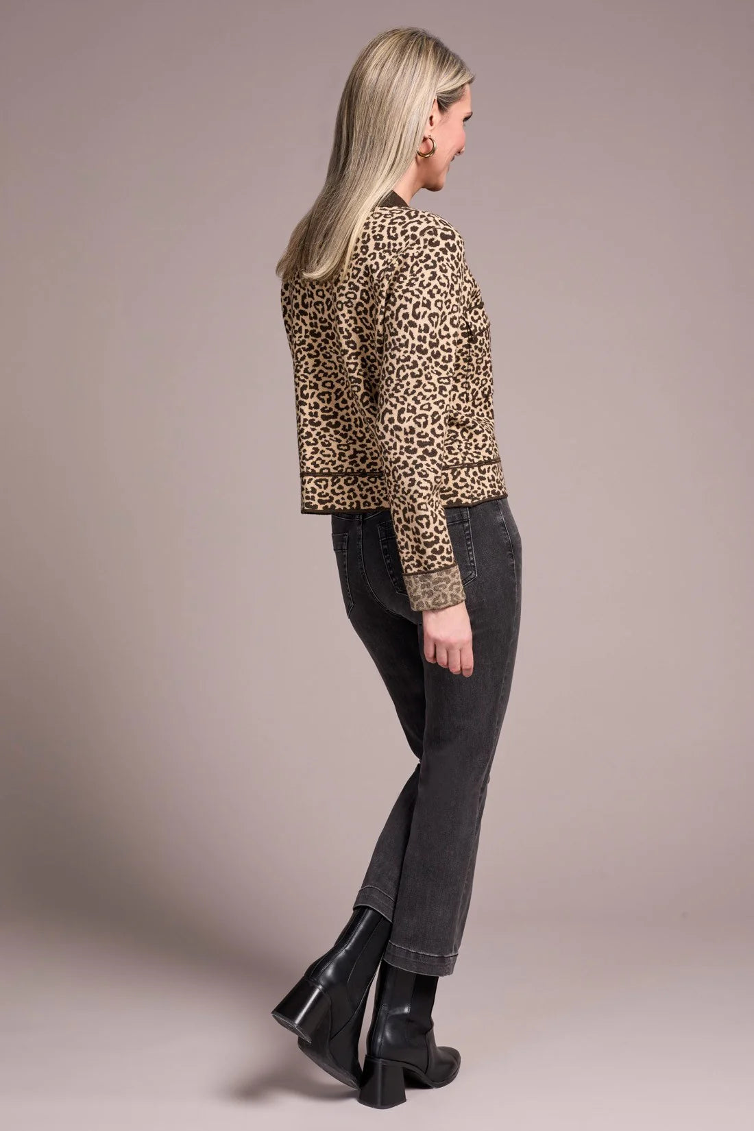 Double Knit Button Front Cardigan