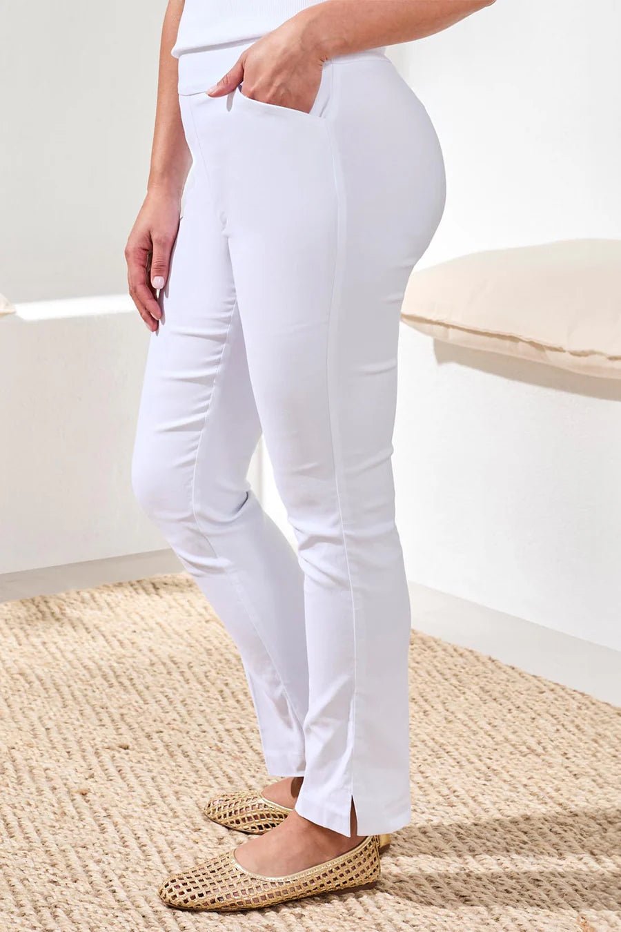 Tribal Flatten It Pull On Ankle Pant - OLIVIA'S