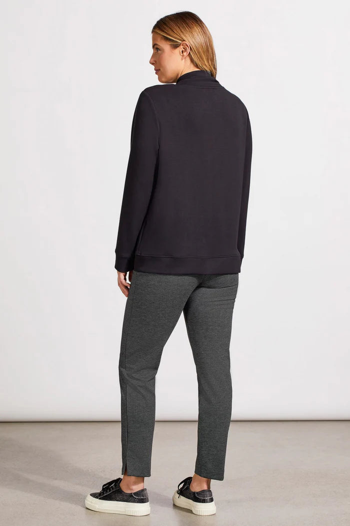 Funnel Neck Top With Pockets