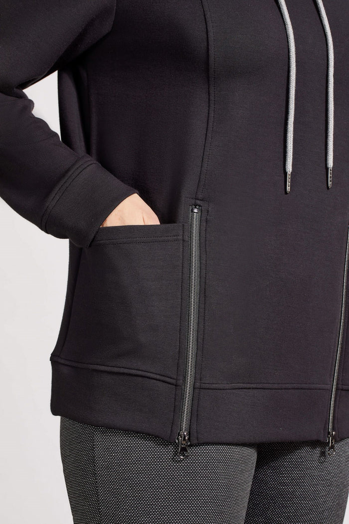 Funnel Neck Top With Pockets