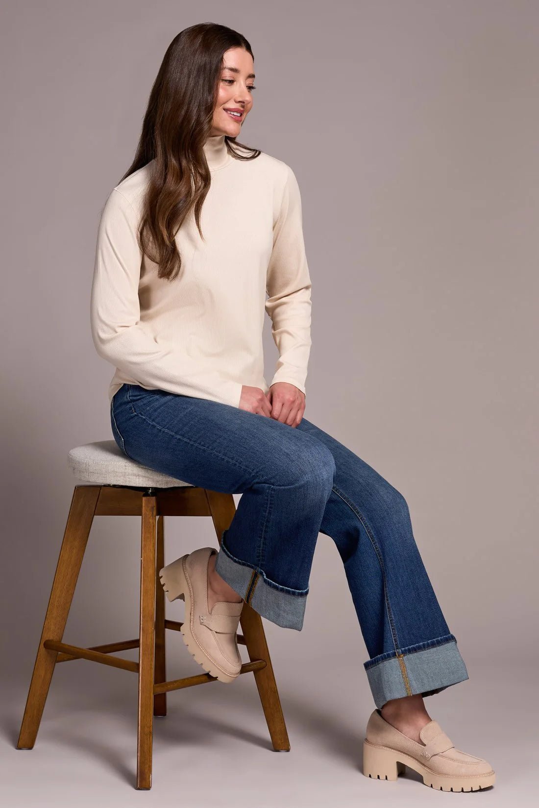 Tribal Long Sleeve Turtle Neck - OLIVIA'S