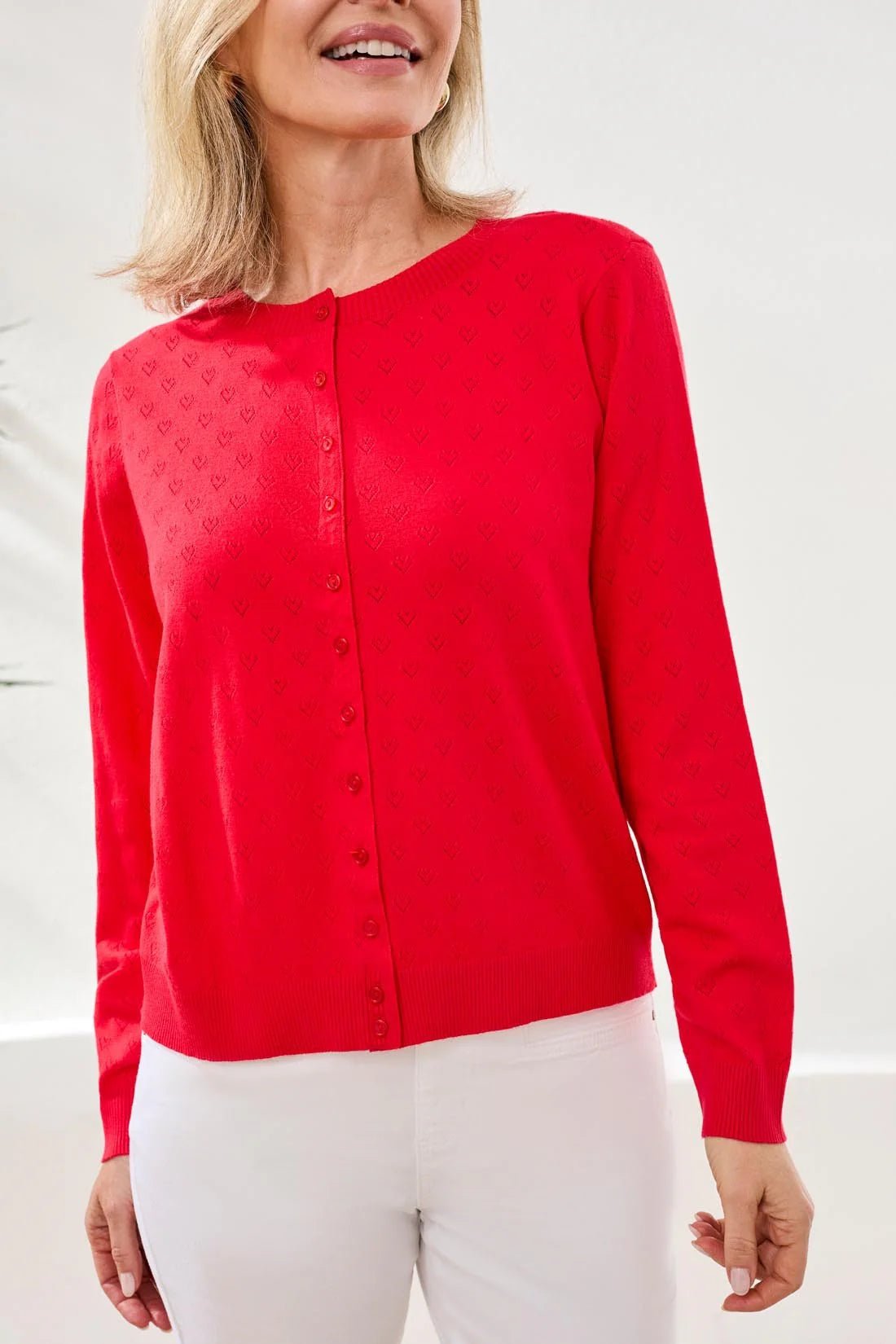 Tribal Pointelle Knit Cardigan - OLIVIA'S