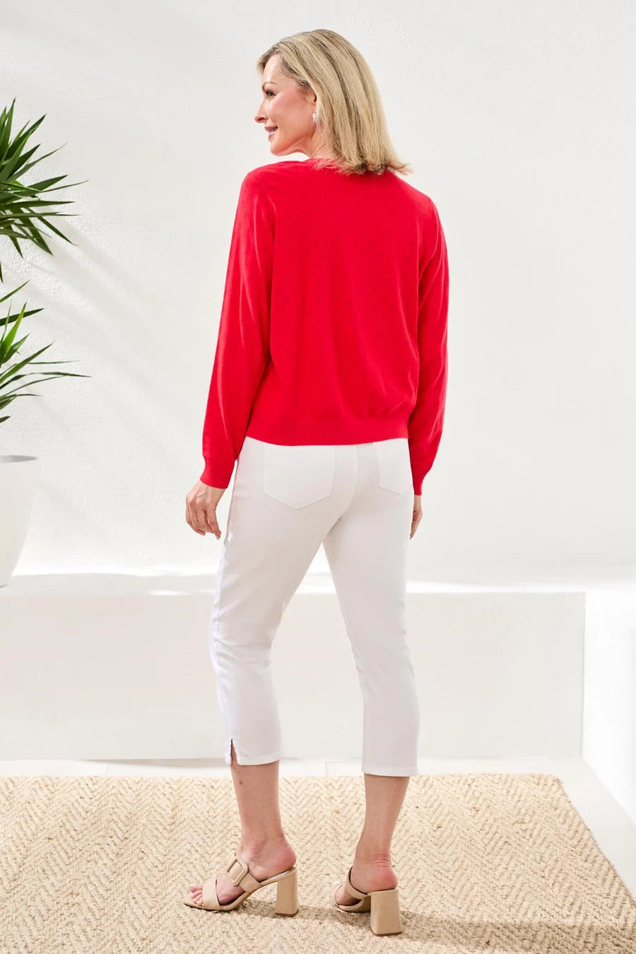 Pointelle Knit Cardigan