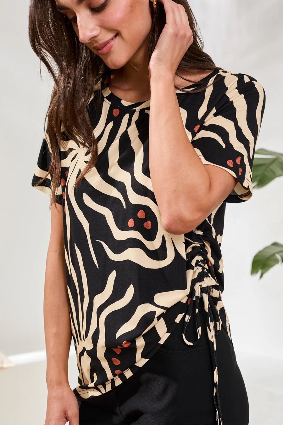 Tribal Jersey Crew Neck Top*