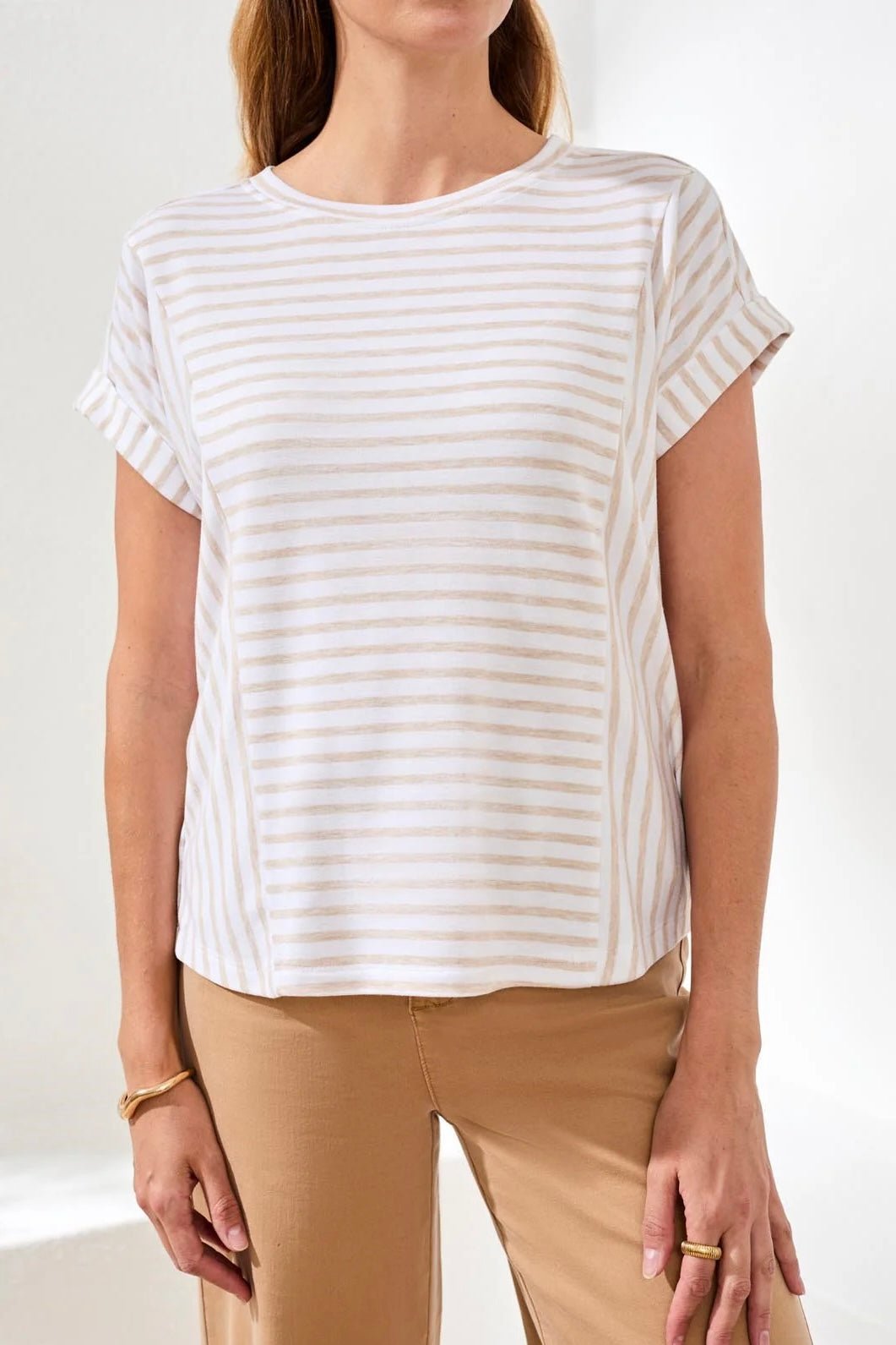 Tribal Short Sleeve Stripe Top - OLIVIA'S