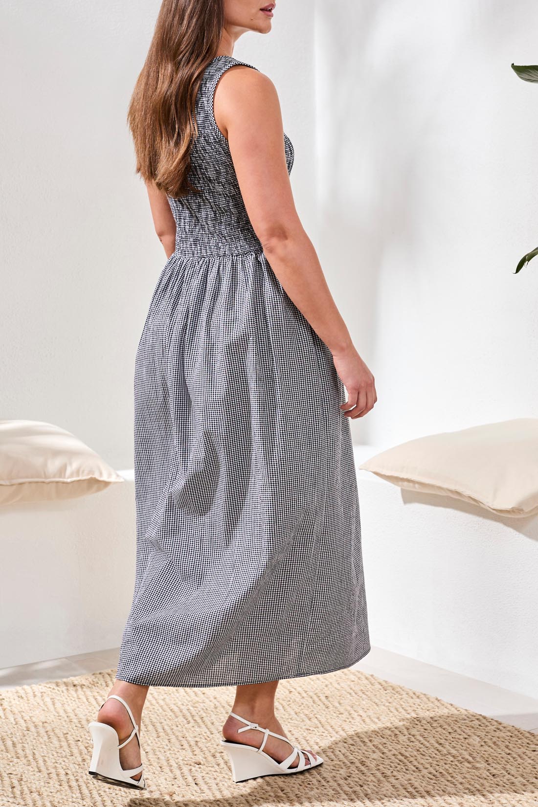 Tribal Sleeveless Dress With Smocking - OLIVIA'S