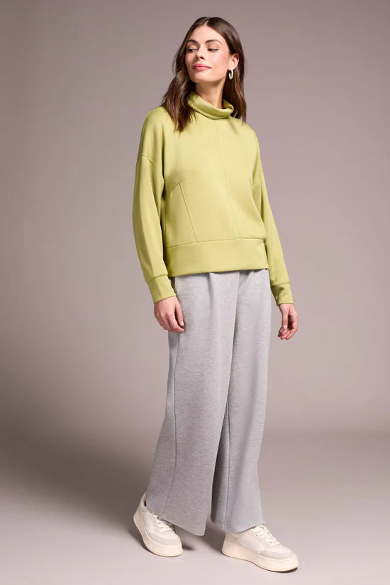 Drop Shoulder Funnel Neck Top