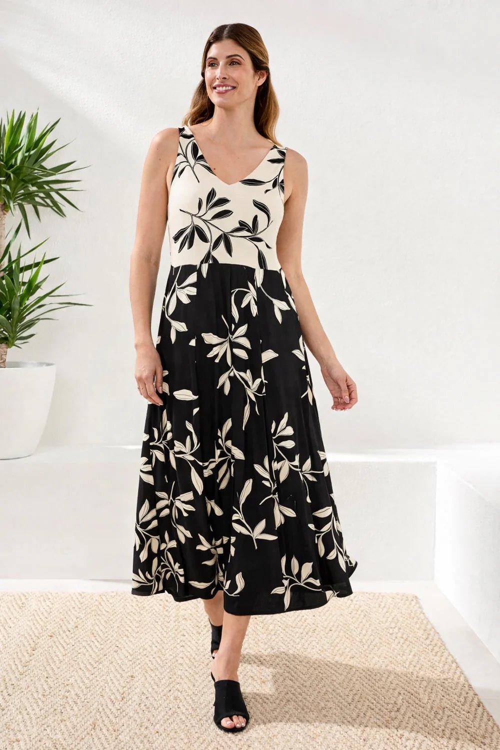 Tribal Two Tone Maxi Dress - OLIVIA'S