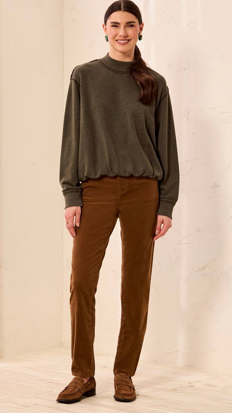 Tribal Women's Micro Cord Audrey Pull-On Slim Jeans - OLIVIA'S