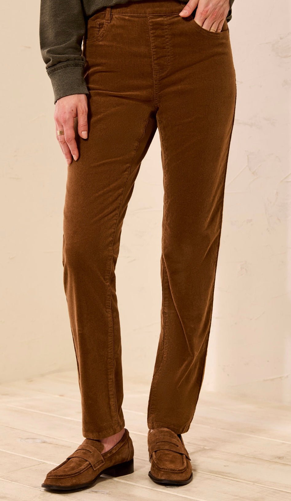 Tribal Women's Micro Cord Audrey Pull-On Slim Jeans - OLIVIA'S