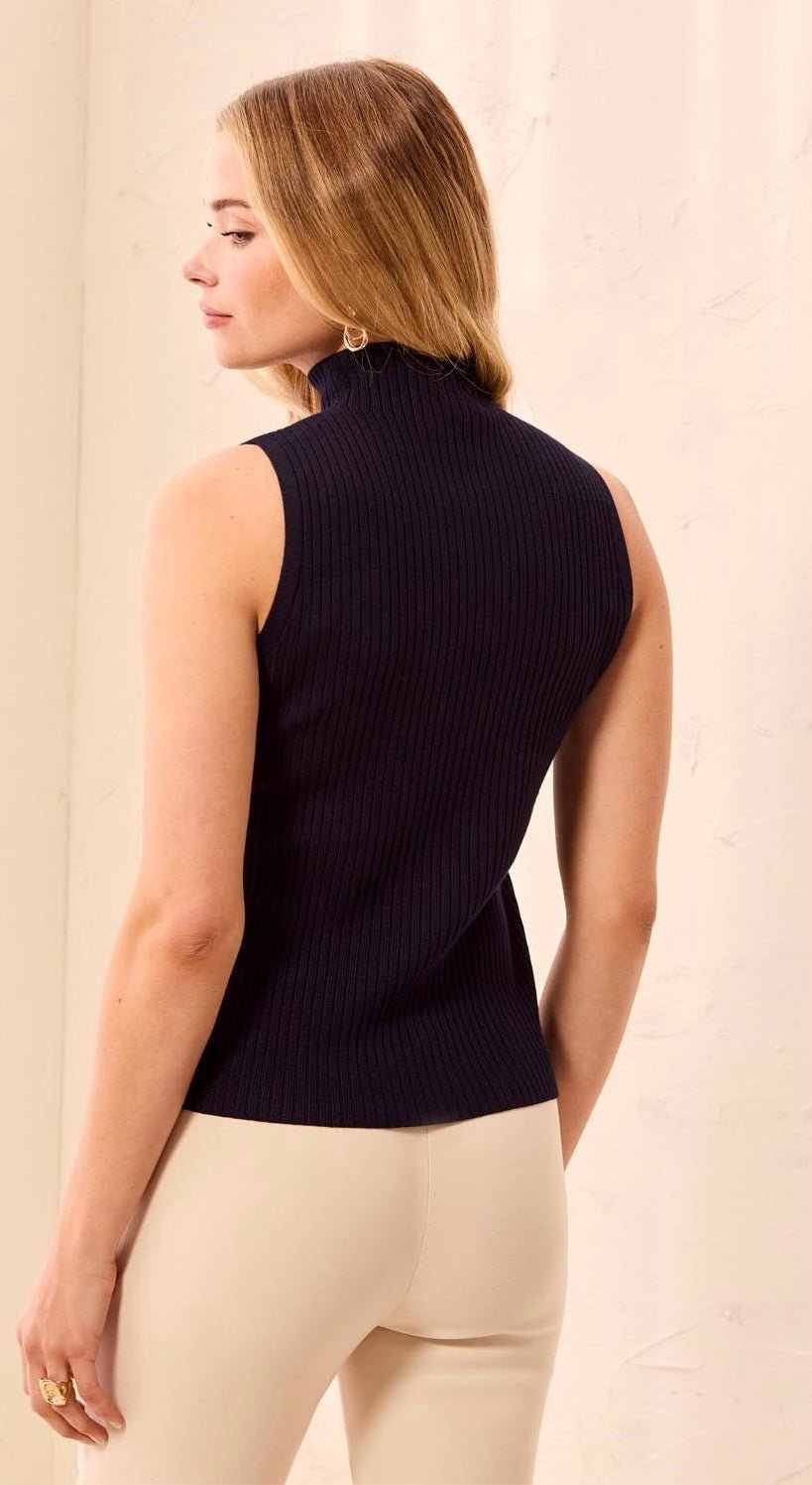 Tribal Women's Ribbed Funnel Neck Sleeveless Knit Tank - OLIVIA'S