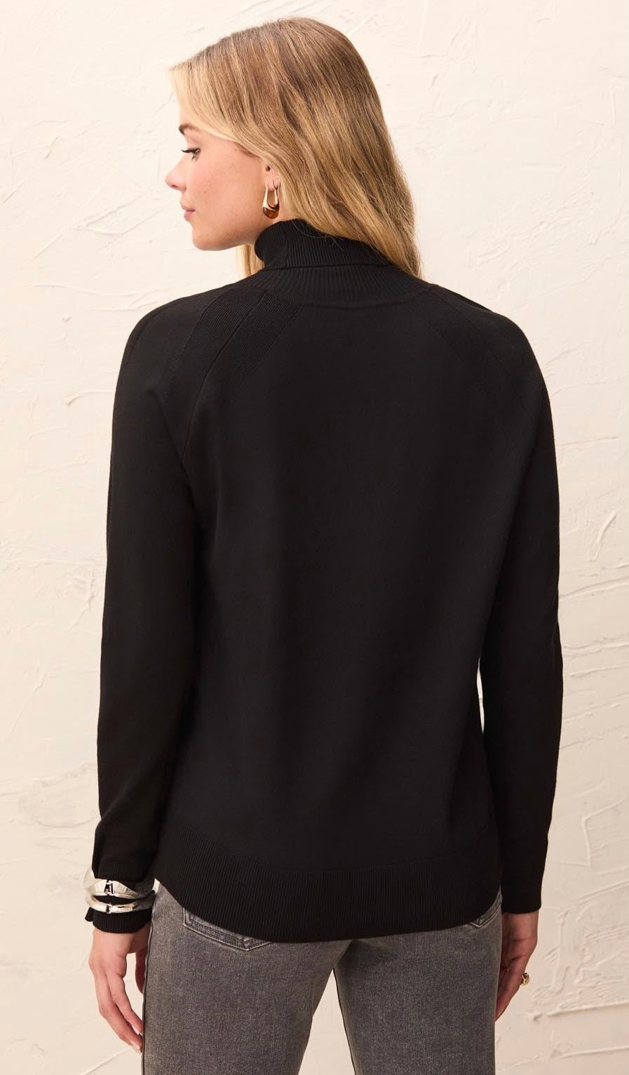 Tribal Women's Soft Viscose Blend Long Sleeve Mock Turtleneck Sweater - OLIVIA'S