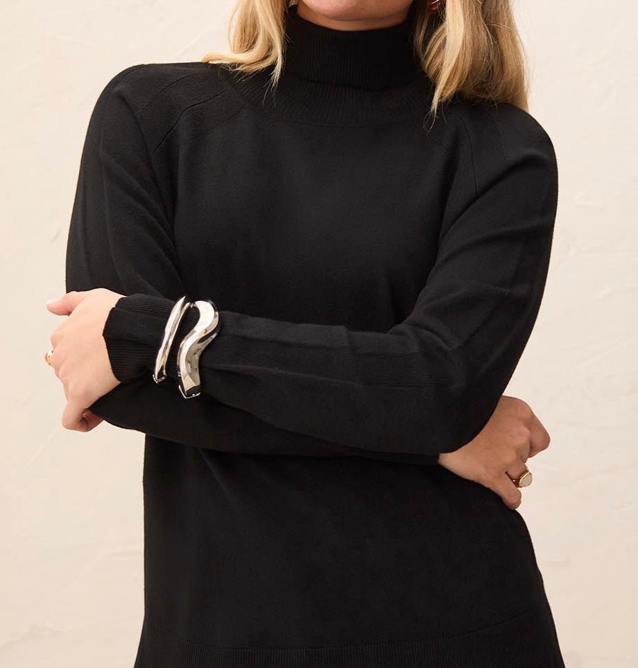 Tribal Women's Soft Viscose Blend Long Sleeve Mock Turtleneck Sweater - OLIVIA'S