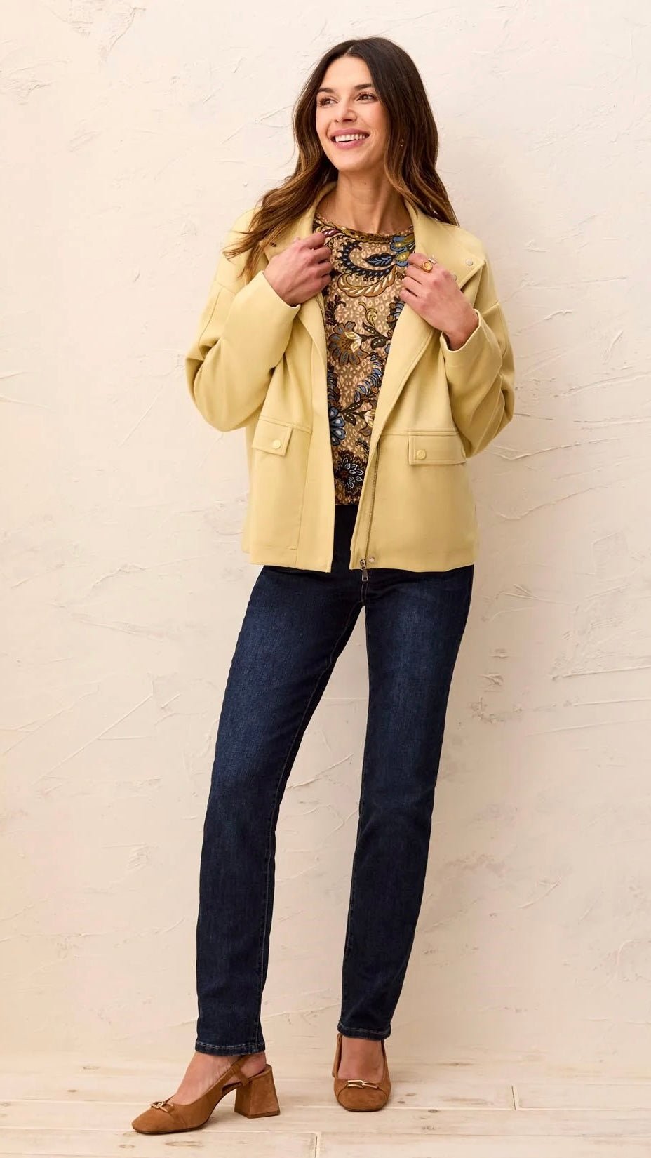 Tribal Women’s Zip Front Coat With Lining - OLIVIA'S