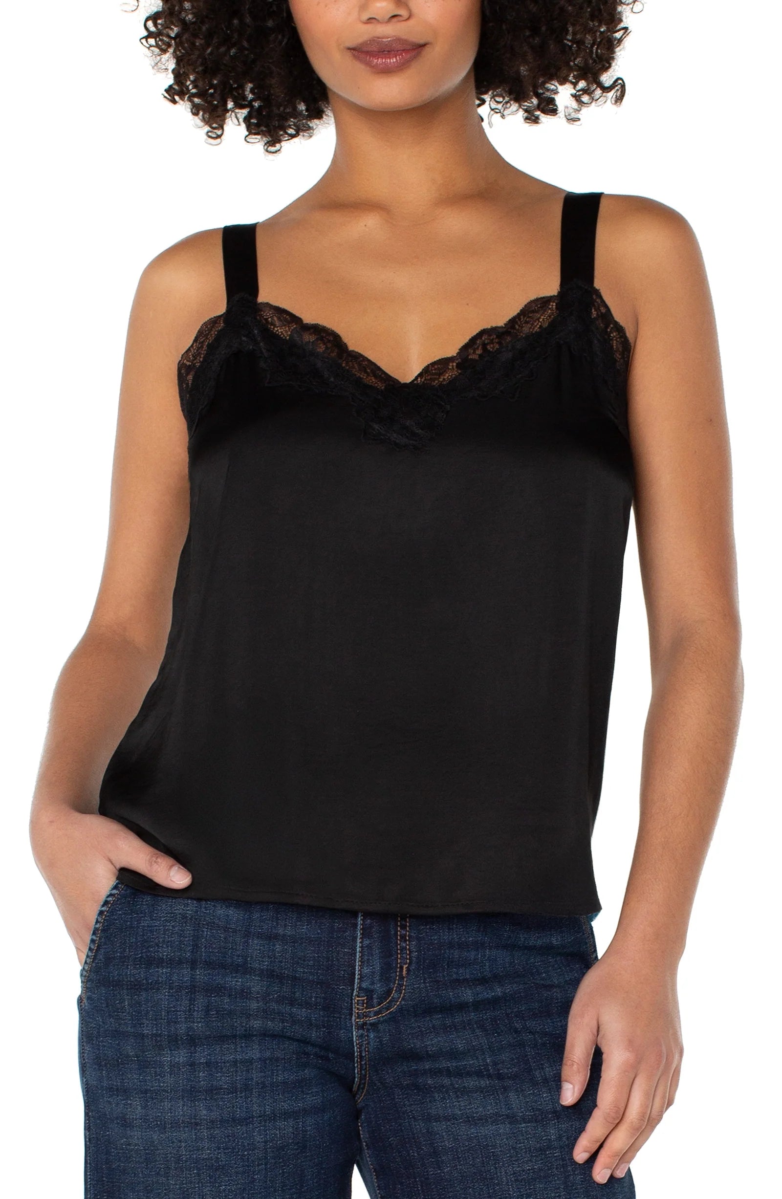 Tank with Lace Trim
