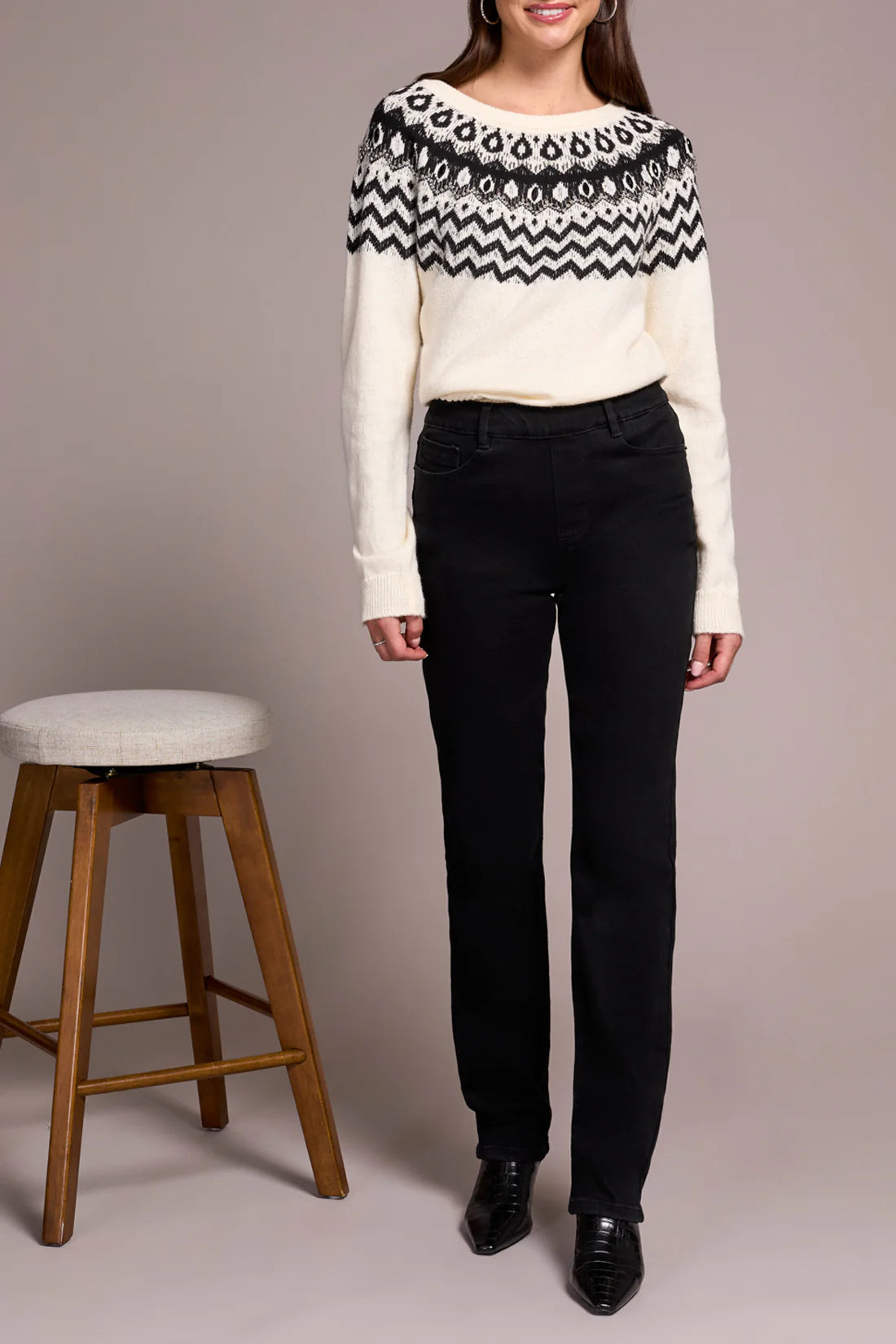 Sophia Pull-On Straight Leg Jean