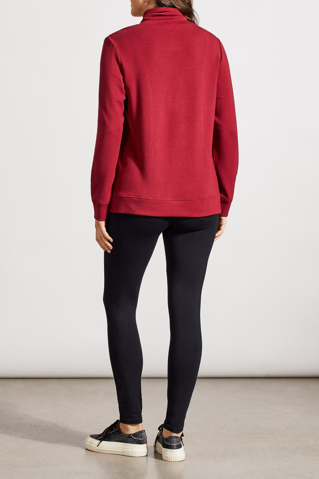 Funnel Neck Top With Pockets