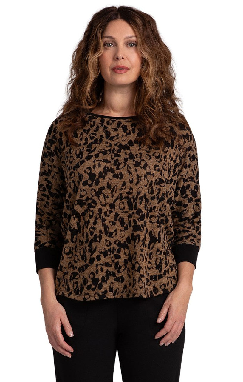 Cinch Top Animal Print Sweater