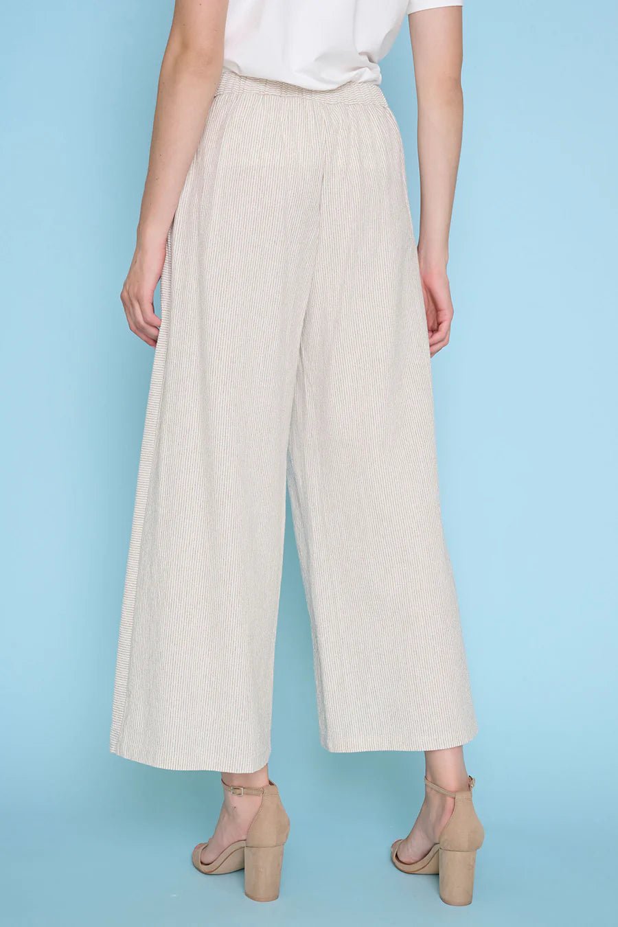 Wide Leg Cropped Pants - OLIVIA'S